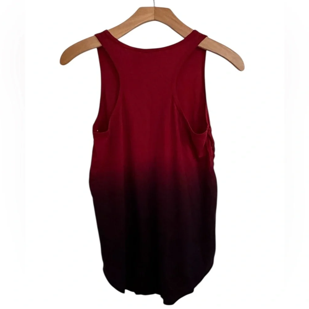 Harley-Davidson Women's Red to Black Ombre Tank with Braided Sides - Picture 2 of 3
